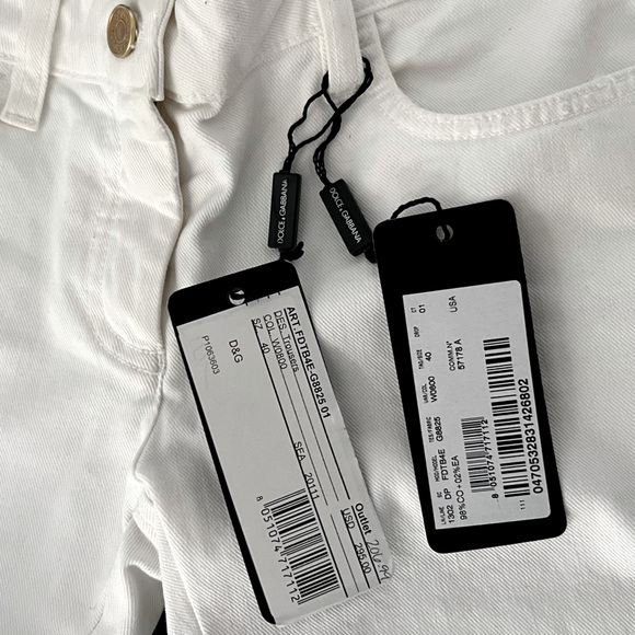 NWT Dolce & Gabbana white denim pants size 40. - Picture 3 of 8